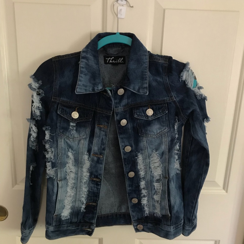 gorgeous distressed denim jacket